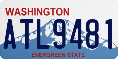 WA license plate ATL9481