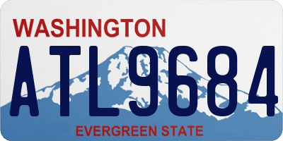 WA license plate ATL9684