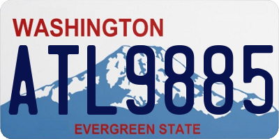 WA license plate ATL9885