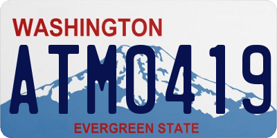 WA license plate ATM0419