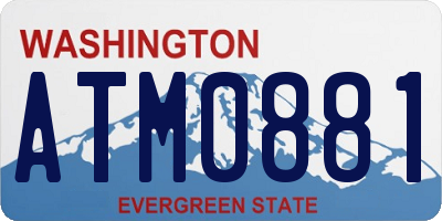 WA license plate ATM0881