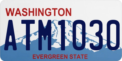WA license plate ATM1030