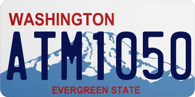 WA license plate ATM1050