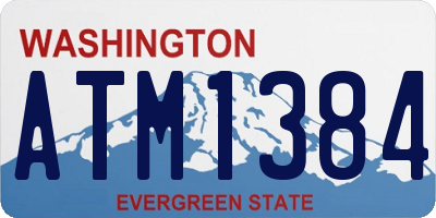 WA license plate ATM1384