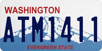 WA license plate ATM1411