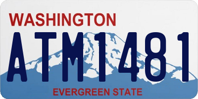 WA license plate ATM1481