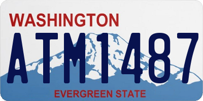 WA license plate ATM1487
