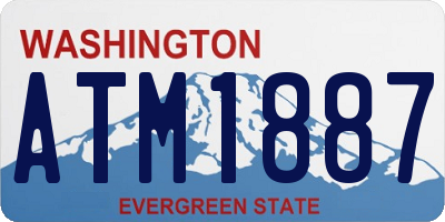 WA license plate ATM1887