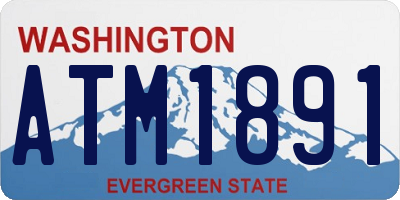 WA license plate ATM1891