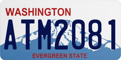 WA license plate ATM2081