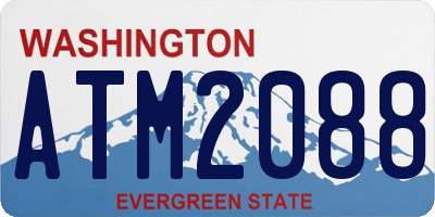 WA license plate ATM2088