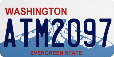 WA license plate ATM2097