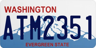 WA license plate ATM2351