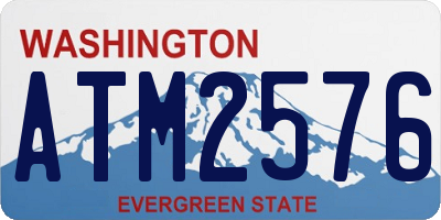 WA license plate ATM2576