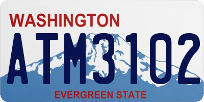 WA license plate ATM3102