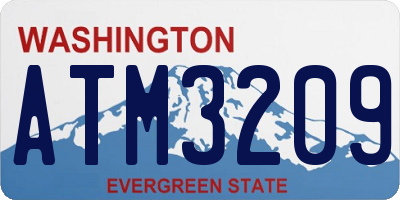 WA license plate ATM3209