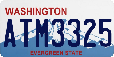 WA license plate ATM3325