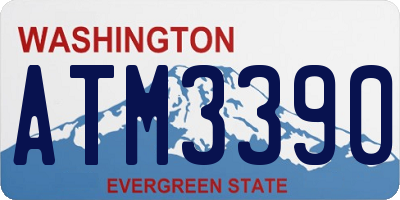 WA license plate ATM3390