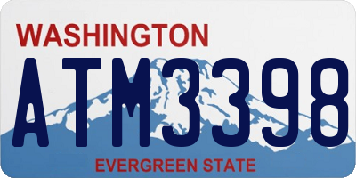 WA license plate ATM3398