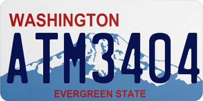 WA license plate ATM3404