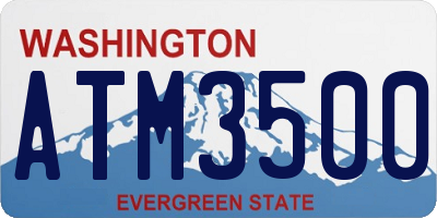 WA license plate ATM3500
