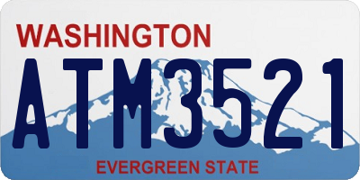 WA license plate ATM3521