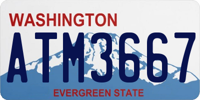 WA license plate ATM3667