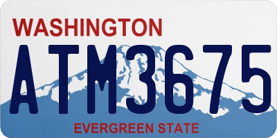 WA license plate ATM3675