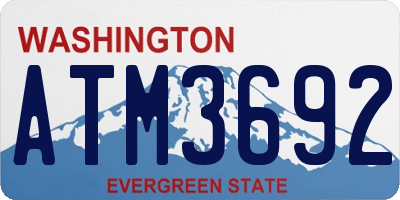 WA license plate ATM3692