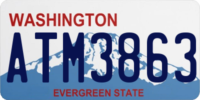 WA license plate ATM3863