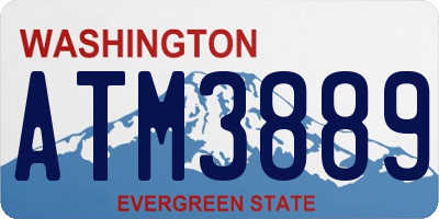 WA license plate ATM3889