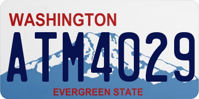 WA license plate ATM4029