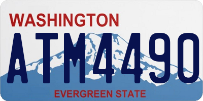 WA license plate ATM4490