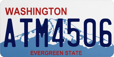 WA license plate ATM4506