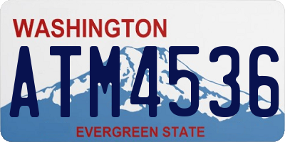 WA license plate ATM4536