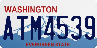 WA license plate ATM4539