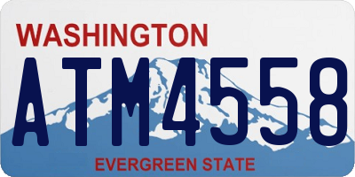 WA license plate ATM4558