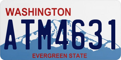 WA license plate ATM4631