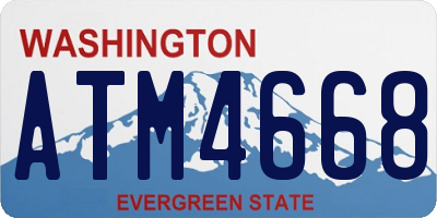 WA license plate ATM4668