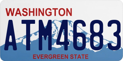 WA license plate ATM4683