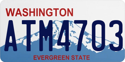 WA license plate ATM4703