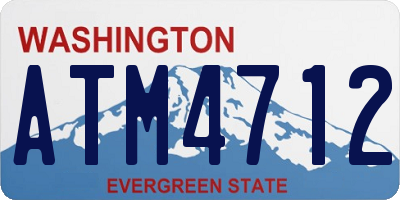 WA license plate ATM4712