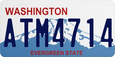 WA license plate ATM4714