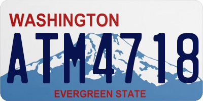 WA license plate ATM4718