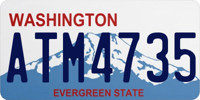 WA license plate ATM4735