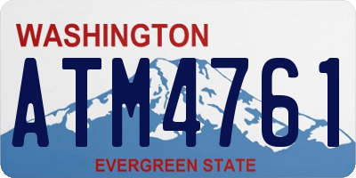 WA license plate ATM4761