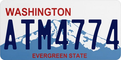 WA license plate ATM4774
