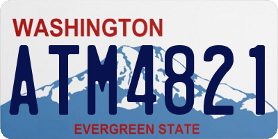 WA license plate ATM4821