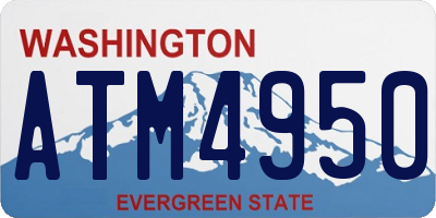 WA license plate ATM4950