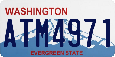 WA license plate ATM4971